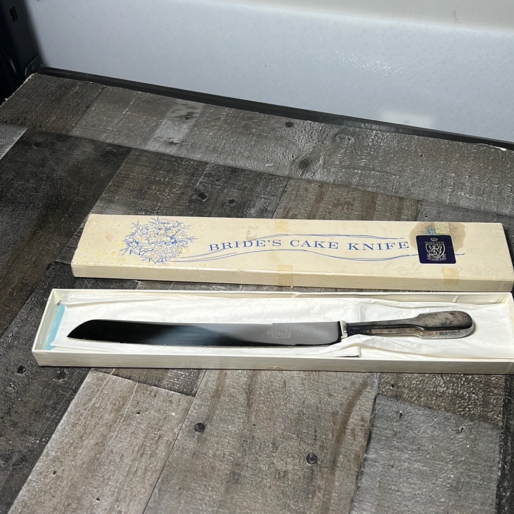 Vintage Bride's Cake Knife Kirk & Matz Sheffield Cutlery In Box Excellent !